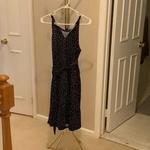 Amazon Black and White Polka Dot Midi Dress